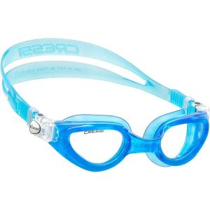 imageCressi Adult Swimming Goggles with Curved Lenses for Wide Vision  Right made in ItalyBlueBlue  Clear Lens