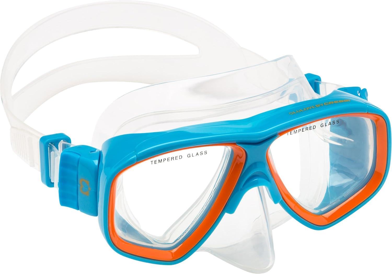 imageCressi Kids Snorkeling Kit Mask ampamp Snorkel for Children aged from 3 to 8 years old  Rocks Combo designed in ItalyBlueOrange