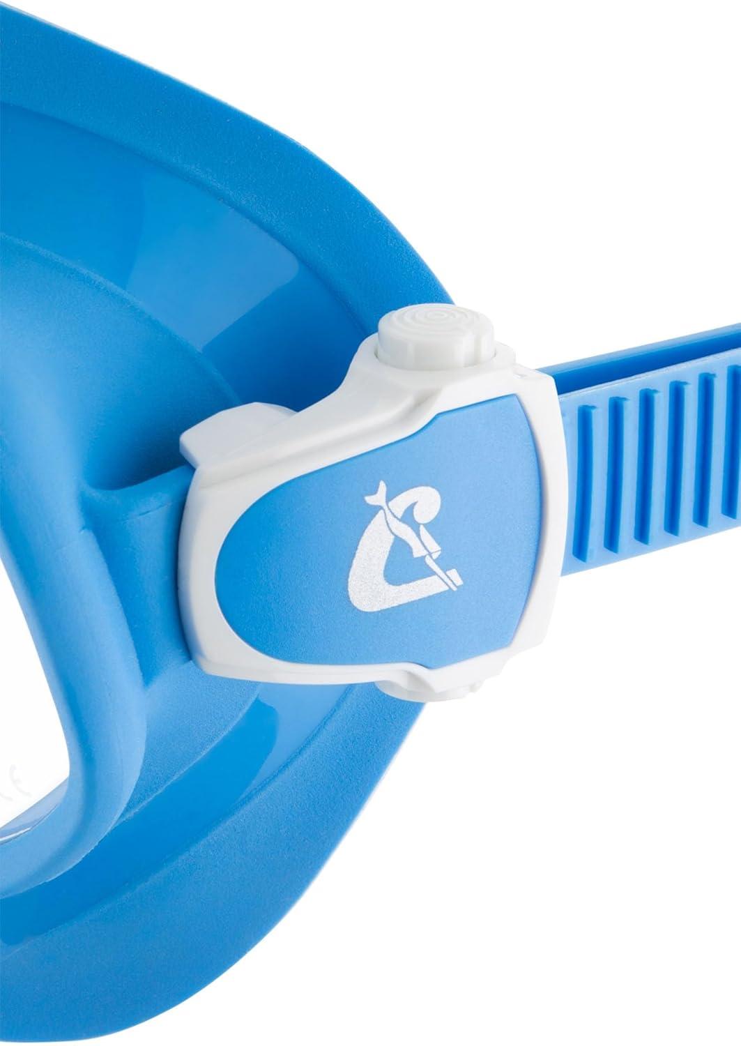 imageCressi Kids Snorkeling Kit Mask ampamp Snorkel for Children from 6 to 15 Years Old  Rombo ampamp Mini Dry Designed in ItalyAzureClear