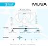 imageCressi Adult Frameless Diving Mask  Wide View Mono Lens  Low Internal Volume  Pure Soft Silicone  Musa Designed in ItalyRose Gold