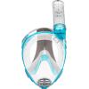 imageCressi Adult Snorkeling Full Face Mask  Wide Clear View AntiFog System Easy Breathing  Baron Designed in ItalyClearAquamarine