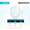 imageCressi Adult Snorkeling Full Face Mask  Wide Clear View AntiFog System Easy Breathing  Baron Designed in ItalyClearBlack