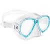 imageCressi Junior Boys and Girls Snorkeling Silicone Mask  Perla Jr  Made in ItalyClearClearAquamarine