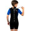 imageCressi Shorty Junior Wetsuit for Snorkeling Surfing Paddleboarding  for Kids age 2 to 13 Years Old  Made of DoubleLined 3mm Neoprene Ideal for Medium Cold Water  Med X Junior designed in ItalyBlackBlue