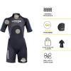 imageCressi Shorty Junior Wetsuit for Snorkeling Surfing Paddleboarding  for Kids age 2 to 13 Years Old  Made of DoubleLined 3mm Neoprene Ideal for Medium Cold Water  Med X Junior designed in ItalyBlackPink