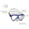 imageCressi Snorkeling Silicone Set mask ampamp Dry Snorkel for Kids Aged 5 to 15 Year Old  Ocean Junior Designed in ItalyClearCobalt