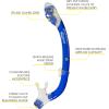 imageCressi Snorkeling Silicone Set mask ampamp Dry Snorkel for Kids Aged 5 to 15 Year Old  Ocean Junior Designed in ItalyClearCobalt