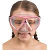 imageCressi Snorkeling Silicone Set mask ampamp Dry Snorkel for Kids Aged 5 to 15 Year Old  Ocean Junior Designed in ItalyClearPink