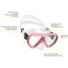 imageCressi Snorkeling Silicone Set mask ampamp Dry Snorkel for Kids Aged 5 to 15 Year Old  Ocean Junior Designed in ItalyClearPink