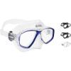 imageCRESSIHigh Quality DivingSnorkeling Mask with Action Cam AttackTransparentBlue