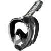 imageCressi Adult Snorkeling Full Face Mask  Wide Clear View AntiFog System Easy Breathing  Baron Designed in ItalyBlackBlack