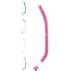 imageCressi Kids SemiDry Snorkel  SplashGuard on Top Bottom Purge Valve Silicone Mouthpiece QuickRelease Keeper  Top made in ItalyPinkClear