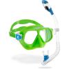 imageCressi Kids Snorkeling Kit Mask ampamp Snorkel for Children from 6 to 15 Years Old  Rombo ampamp Mini Dry Designed in ItalyLimeAzure  ClearBlue