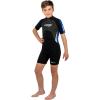 imageCressi Shorty Junior Wetsuit for Snorkeling Surfing Paddleboarding  for Kids age 2 to 13 Years Old  Made of DoubleLined 3mm Neoprene Ideal for Medium Cold Water  Med X Junior designed in ItalyBlackBlue