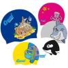 imageCressi Swim Junior Soft Silicone Childrens Swimming Cap Blue wSunken Ship