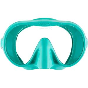 imageCressi Adult Frameless Diving Mask  Wide View Mono Lens  Low Internal Volume  Pure Soft Silicone  Musa Designed in ItalyAqua Green