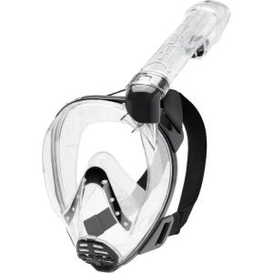imageCressi Adult Snorkeling Full Face Mask  Wide Clear View AntiFog System Easy Breathing  Baron Designed in ItalyClearBlack