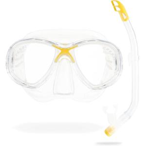 imageCressi Kids Marea VIP Jr Italian Made Snorkel Set  TransparentYellow
