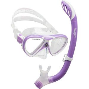 imageCressi Snorkeling Silicone Set Mask ampamp Snorkel for Kids ages 5 to 15 years old  Pegaso ampamp Iguana designed in ItalyLilacWhite