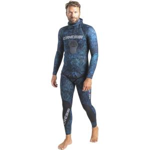 imageCressi Spearfishing and Freediving Wetsuit with Loading Chest Pad Knee Protection Anatomical Design  Tokugawa Designed in ItalyBlue Camo