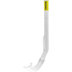 imageCressi Standard Minimal Diving Snorkel for Kids  Age 3 to 7  Fixed Keeper  Mini Island Designed in ItalyClearClearYellow
