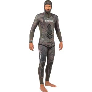 imageFreediving Camouflage Adult 2PC Wetsuit  OpenCell Comfortable Neoprene  Seppia Designed in Italy by Cressi Quality Since 19467 mm