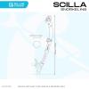 imageCressi Adult Diving Dry Snorkel with Splash Guard Top Valve and Silicone Mouthpiece Scilla Dry Designed in ItalyIce Cyan