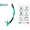 imageCressi Adult Diving Dry Snorkel with Splash Guard Top Valve and Silicone Mouthpiece Scilla Dry Designed in ItalyIce Cyan