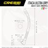 imageCressi Adult Dry Snorkel for Scuba Diving Snorkeling with Dry Guard and Purge Valve  Itaca Ultra Dry made in ItalyClearRed