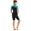 imageCressi Mens ampamp Ladies Full Front Zip Wetsuit for Swimming Snorkeling Scuba Diving  Lido Short designed in ItalyBlackAquamarine
