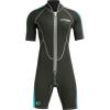 imageCressi Womens Short Front Zip Wetsuit for Surfing Snorkeling Scuba Diving Lido Short LadyBlackAquamarine
