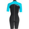 imageCressi Womens Short Front Zip Wetsuit for Surfing Snorkeling Scuba Diving Lido Short LadyBlackAquamarine