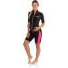 imageCressi Womens Short Front Zip Wetsuit for Surfing Snorkeling Scuba Diving Lido Short LadyBlackPink
