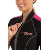 imageCressi Womens Short Front Zip Wetsuit for Surfing Snorkeling Scuba Diving Lido Short LadyBlackPink