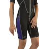 imageCressi Womens Short Front Zip Wetsuit for Surfing Snorkeling Scuba Diving Lido Short LadyBlackPurple