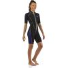 imageCressi Womens Short Front Zip Wetsuit for Surfing Snorkeling Scuba Diving Lido Short LadyBlackPurple
