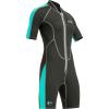 imageCressi Womens Short Front Zip Wetsuit for Surfing Snorkeling Scuba Diving Lido Short LadyBlackAquamarine