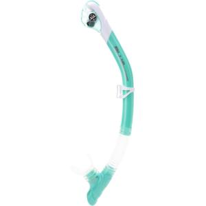 imageCressi Adult Diving Dry Snorkel with Splash Guard Top Valve and Silicone Mouthpiece Scilla Dry Designed in ItalyAqua Green