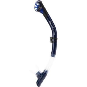 imageCressi Adult Diving Dry Snorkel with Splash Guard Top Valve and Silicone Mouthpiece Scilla Dry Designed in ItalyBlue Navy