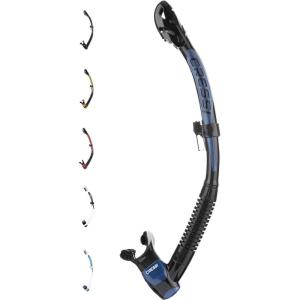 imageCressi Adult Dry Snorkel for Scuba Diving Snorkeling with Dry Guard and Purge Valve  Itaca Ultra Dry made in ItalyBlackBlue