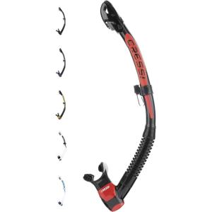 imageCressi Adult Dry Snorkel for Scuba Diving Snorkeling with Dry Guard and Purge Valve  Itaca Ultra Dry made in ItalyBlackRed