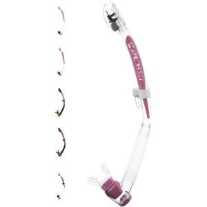 imageCressi Adult Dry Snorkel for Scuba Diving Snorkeling with Dry Guard and Purge Valve  Itaca Ultra Dry made in ItalyClearPink