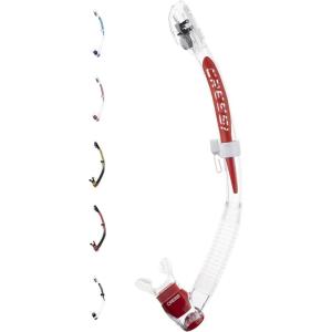 imageCressi Adult Dry Snorkel for Scuba Diving Snorkeling with Dry Guard and Purge Valve  Itaca Ultra Dry made in ItalyClearRed