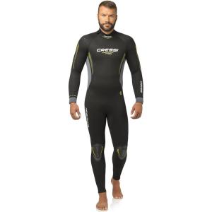 imageCressi Mens Full Neoprene Wetsuit BackZip for Scuba Diving ampamp Water Activities  Fast 5mm Designed in ItalyBlackYellow