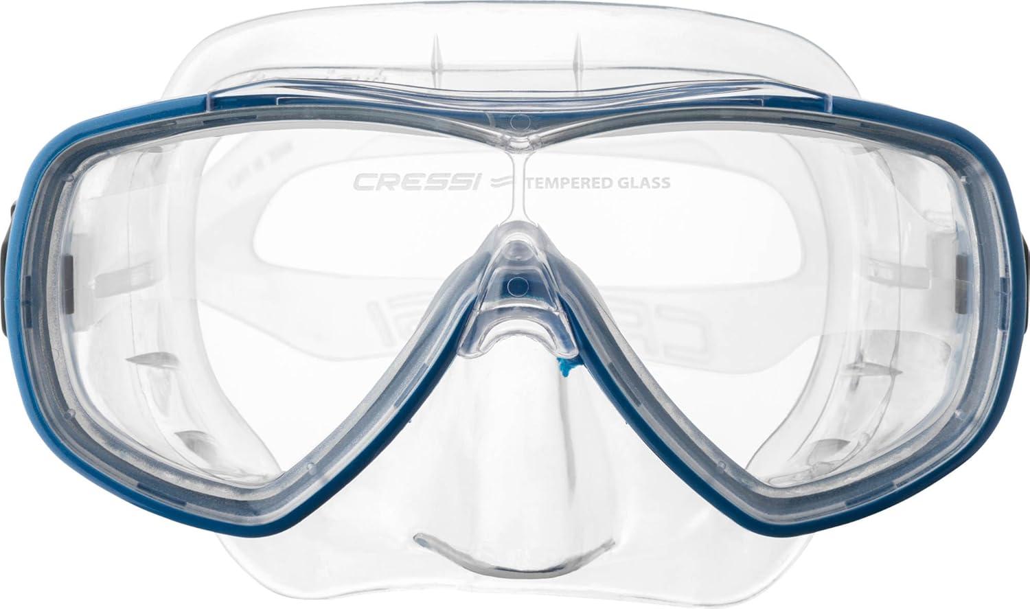 imageCressi Adult Wide View Comfortable Snorkeling Mask ampamp Snorkel  Onda ampamp Mexico made in ItalyBlue