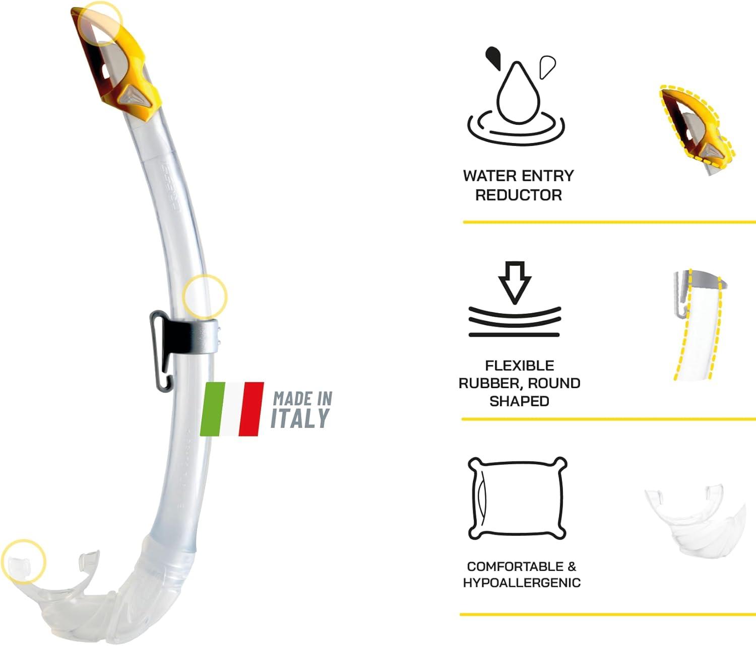 imageCressi Adult Wide View Comfortable Snorkeling Mask ampamp Snorkel  Onda ampamp Mexico made in ItalyBlue