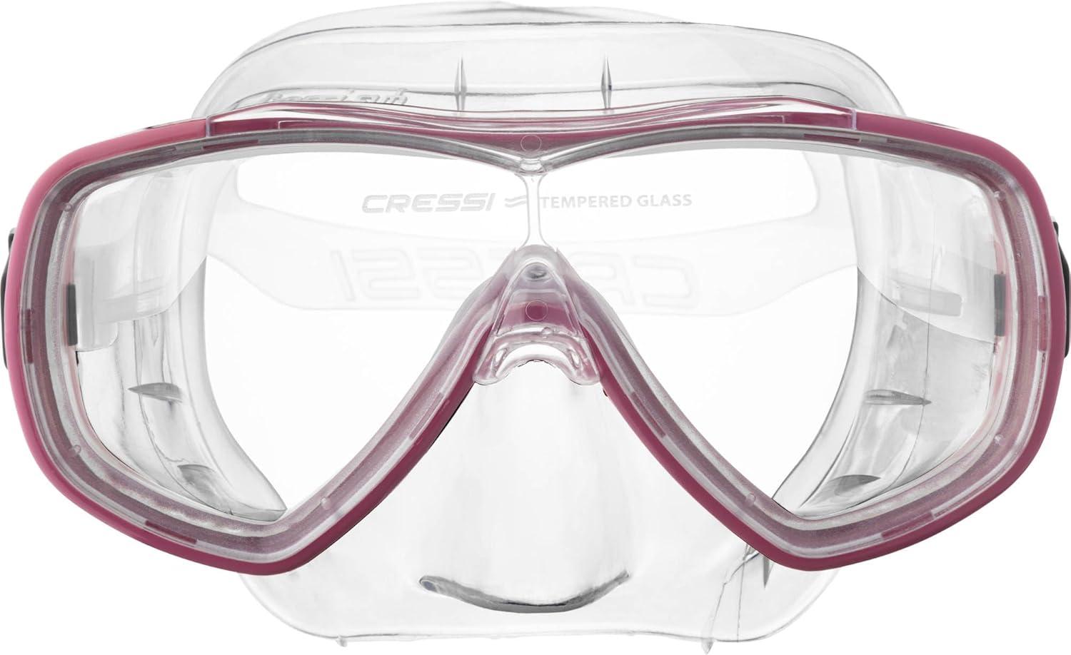 imageCressi Adult Wide View Comfortable Snorkeling Mask ampamp Snorkel  Onda ampamp Mexico made in ItalyPink
