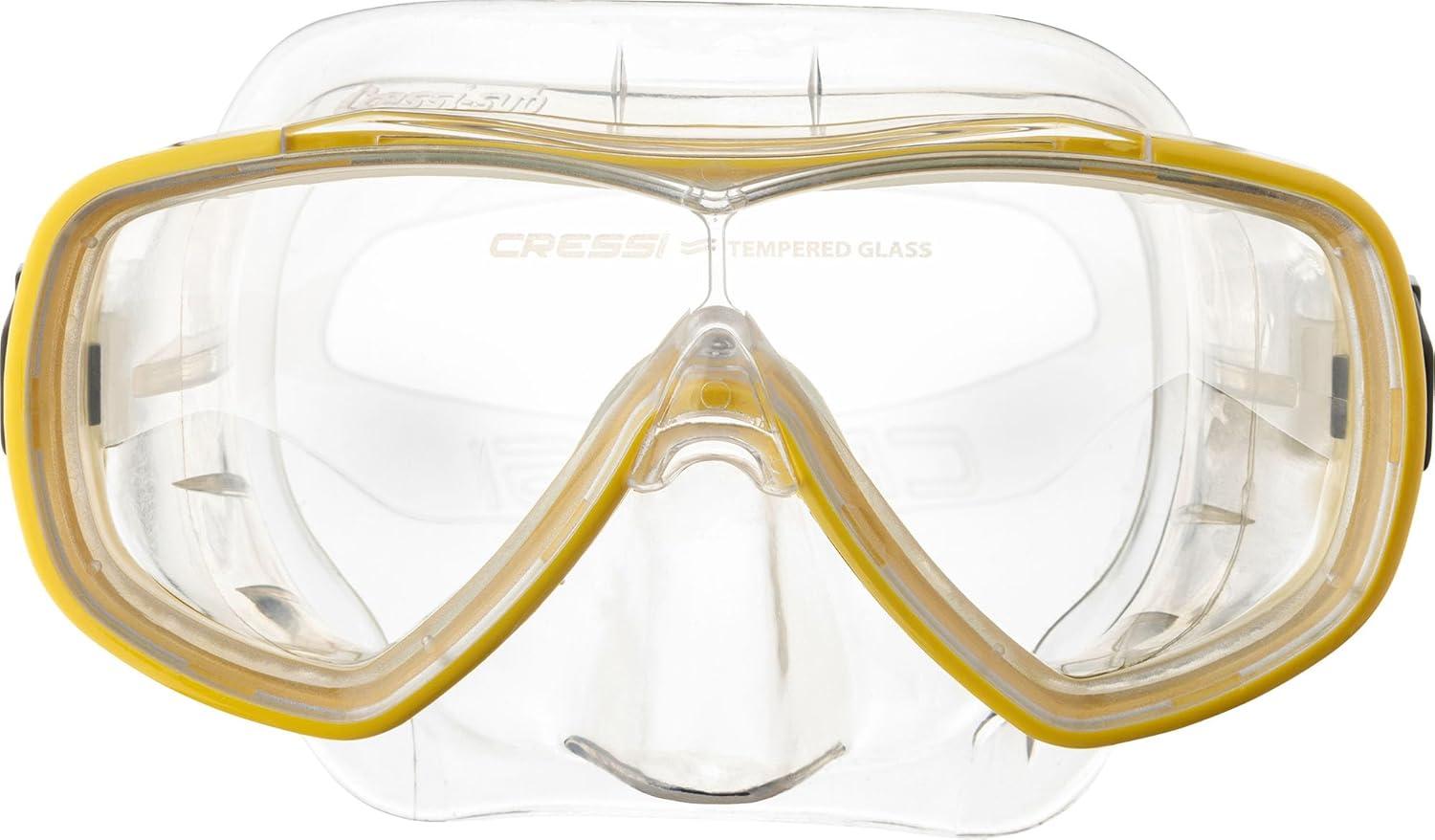 imageCressi Adult Wide View Comfortable Snorkeling Mask ampamp Snorkel  Onda ampamp Mexico made in ItalyYellow