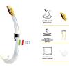 imageCressi Adult Wide View Comfortable Snorkeling Mask ampamp Snorkel  Onda ampamp Mexico made in ItalyPink