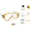 imageCressi Adult Wide View Comfortable Snorkeling Mask ampamp Snorkel  Onda ampamp Mexico made in ItalyYellow
